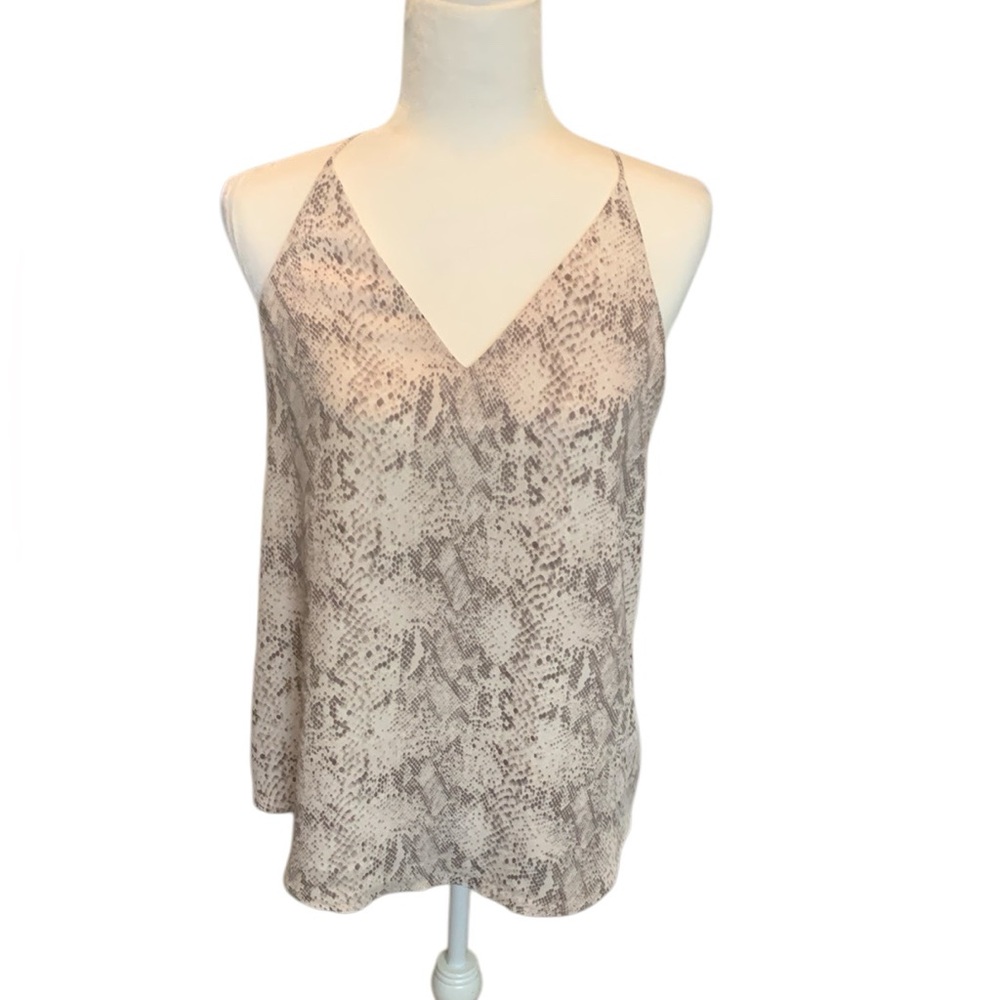 Loft Snakeskin Print Cami Tank Top Women’s Size Small Polyester Lined Cami New